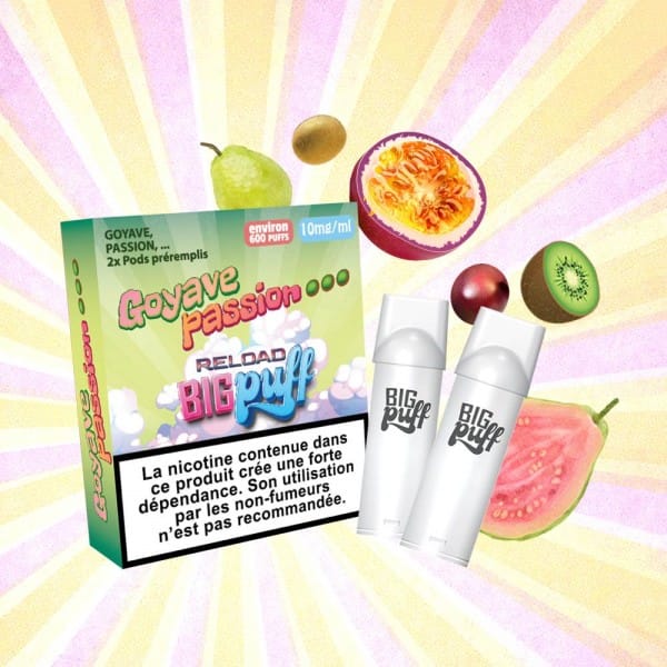 Cartouche Goyave Passion 20 mg - Big Puff Reload (Pack 2)