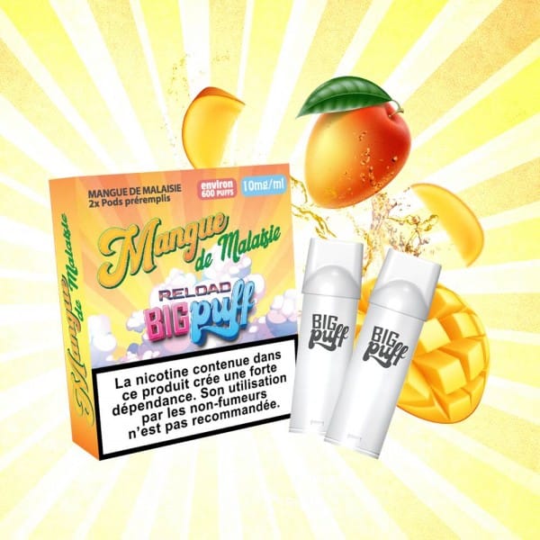 Cartouche Mangue de Malaisie 20 mg - Big Puff Reload (Pack 2)