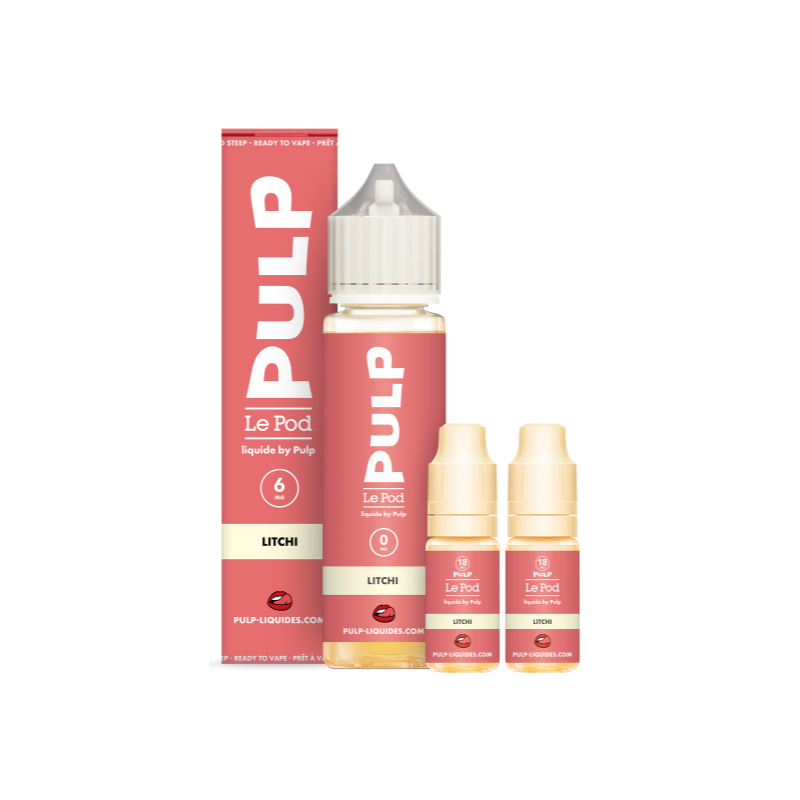 Pack Litchi Le Pod liquide by PULP 6 mg