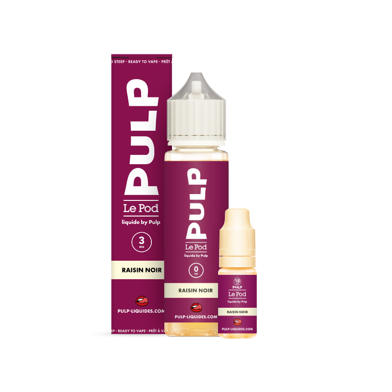 Pack Raisin Noir Le Pod liquide by PULP 3 mg