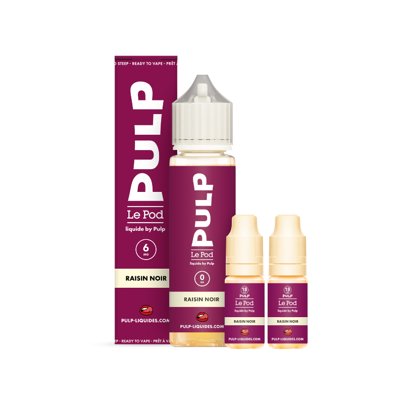 Pack Raisin Noir Le Pod liquide by PULP 6 mg