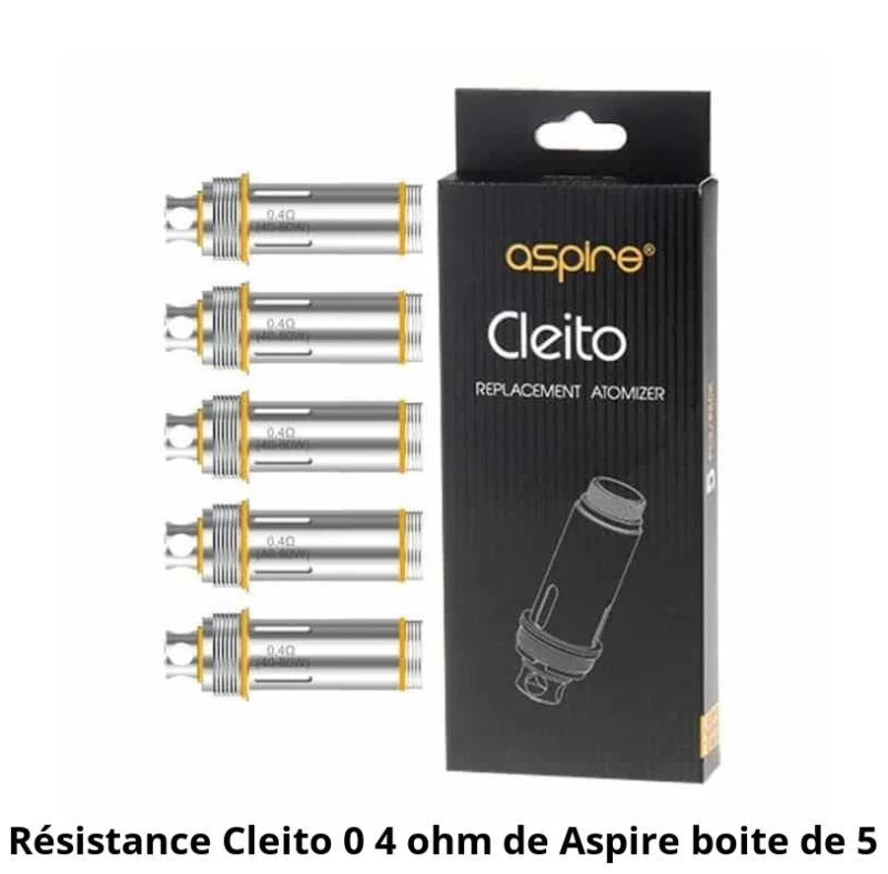 Résistance Cleito Aspire (x5) 0.4 Ohm