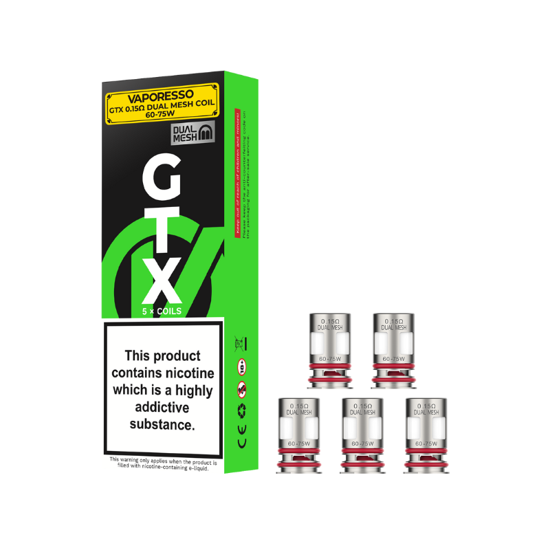 Résistances GTX  Vaporesso (X5) 0.15 ohm/Dual Mesh
