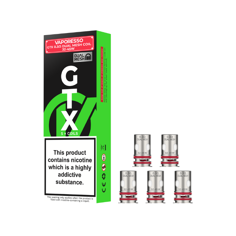 Résistances GTX Vaporesso (X5) 0.3 ohm/Dual mesh