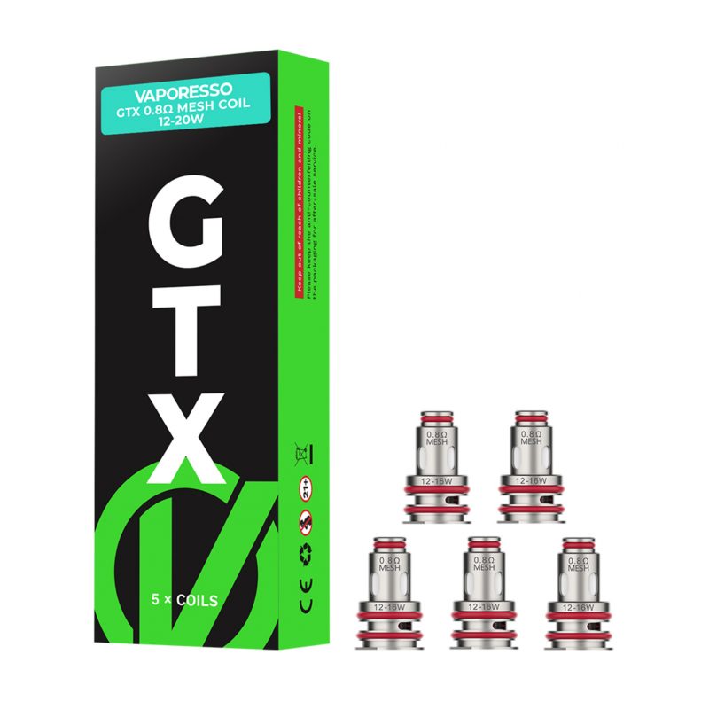 Résistances GTX 2 Vaporesso (X5) GTX-2 0.80 ohm